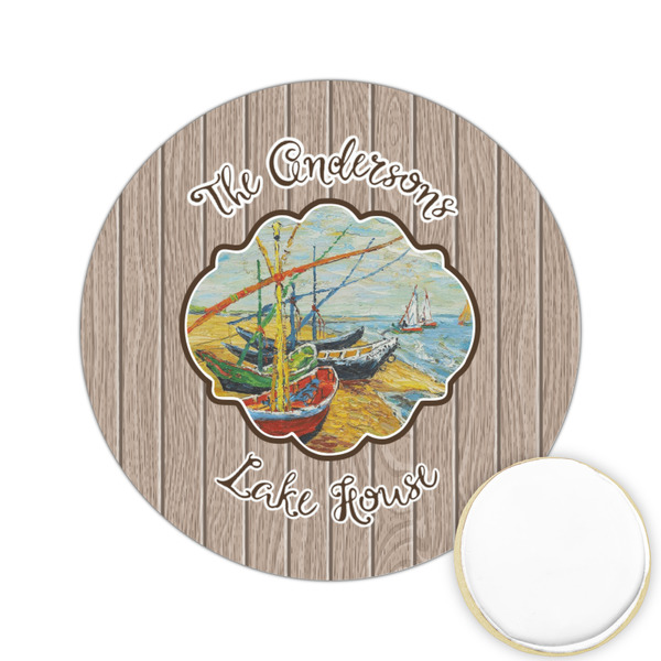 Custom Lake House Printed Cookie Topper - 2.15" (Personalized)