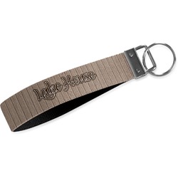 Lake House Webbing Keychain Fob - Large (Personalized)