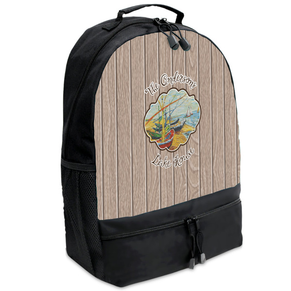 Custom Lake House Backpacks - Black (Personalized)