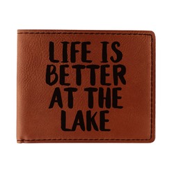 Lake House Leatherette Bifold Wallet (Personalized)