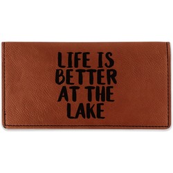 Lake House Leatherette Checkbook Holder (Personalized)