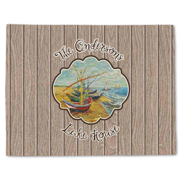 Custom Lake House Single-Sided Linen Placemat - Single w/ Name or Text