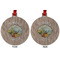 Lake House Metal Ball Ornament - Front and Back