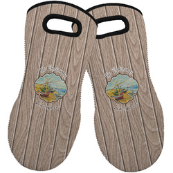 Lake House Neoprene Oven Mitts - Set of 2 w/ Name or Text