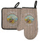 Lake House Neoprene Oven Mitt and Pot Holder Set - Left