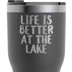 Lake House RTIC Tumbler - Black - Engraved Front & Back (Personalized)