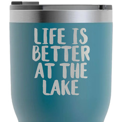 Lake House RTIC Tumbler - Dark Teal - Laser Engraved - Double-Sided (Personalized)