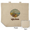 Lake House Reusable Cotton Grocery Bag - Front & Back View