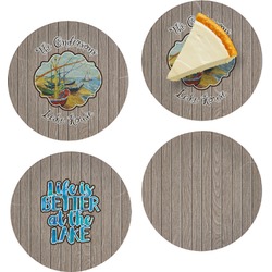 Lake House Set of 4 Glass Appetizer / Dessert Plate 8" (Personalized)