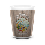 Lake House Ceramic Shot Glass - 1.5 oz - White - Single (Personalized)