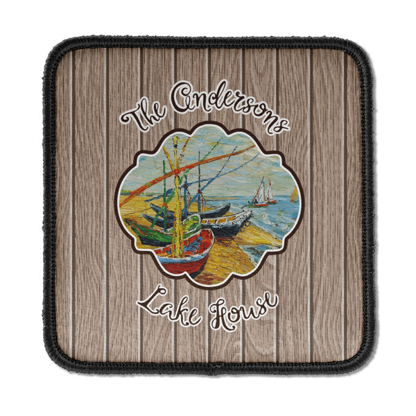 Custom Lake House Iron On Square Patch w/ Name or Text