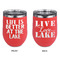 Lake House Stainless Wine Tumblers - Coral - Double Sided - Approval