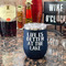 Lake House Stainless Wine Tumblers - Navy - Single Sided - In Context