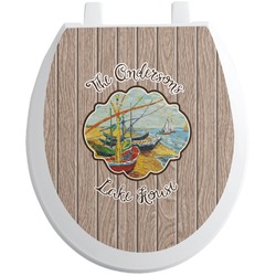 Lake House Toilet Seat Decal - Round (Personalized)
