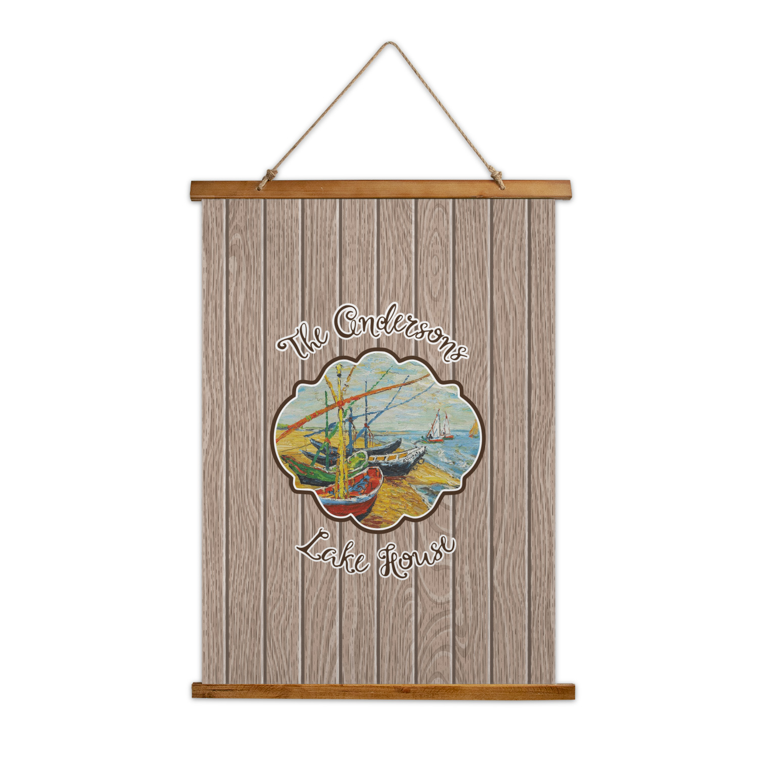 Custom Lake House Wall Hanging Tapestry Personalized