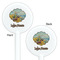 Lake House White Plastic 5.5" Stir Stick - Double Sided - Round - Front & Back