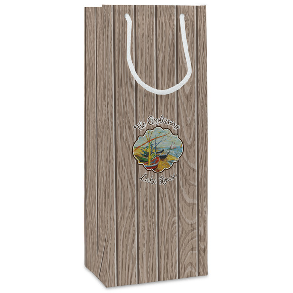 Custom Lake House Wine Gift Bags (Personalized)