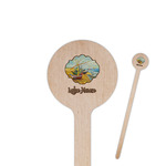 Lake House 6" Round Wooden Stir Sticks - Single Sided (Personalized)