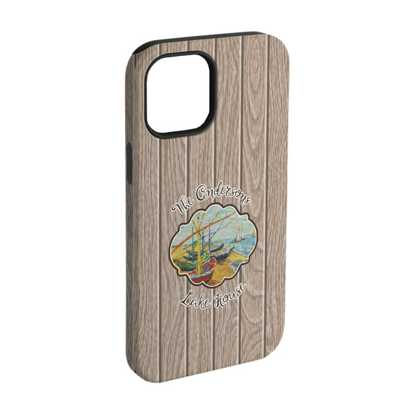 Custom Lake House iPhone Case - Rubber Lined - iPhone 15 (Personalized)