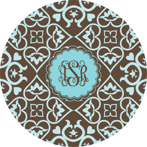 Custom Floral Multipurpose Round Labels - 5" (Personalized)