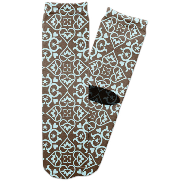 Custom Floral Adult Crew Socks