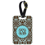 Floral Metal Luggage Tag w/ Monogram