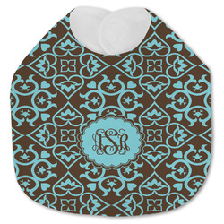 Floral Jersey Knit Baby Bib w/ Monogram