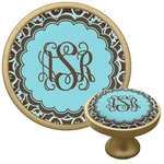 Floral Cabinet Knob - Gold (Personalized)