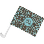 Floral Car Flag - Small w/ Monogram