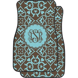 Floral Car Floor Mats (Front Seat) (Personalized)