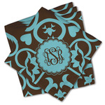 Floral Cloth Cocktail Napkins - Set of 4 w/ Monogram