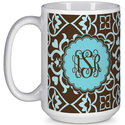 Floral 15 Oz Coffee Mug - White (Personalized)