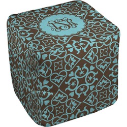 Floral Cube Pouf Ottoman - 18" (Personalized)