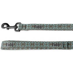 Floral Dog Leash - 6 ft (Personalized)