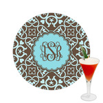 Floral Printed Drink Topper -  2.5" (Personalized)