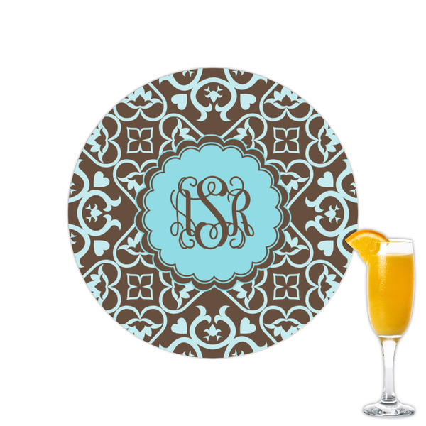 Custom Floral Printed Drink Topper - 2.15" (Personalized)