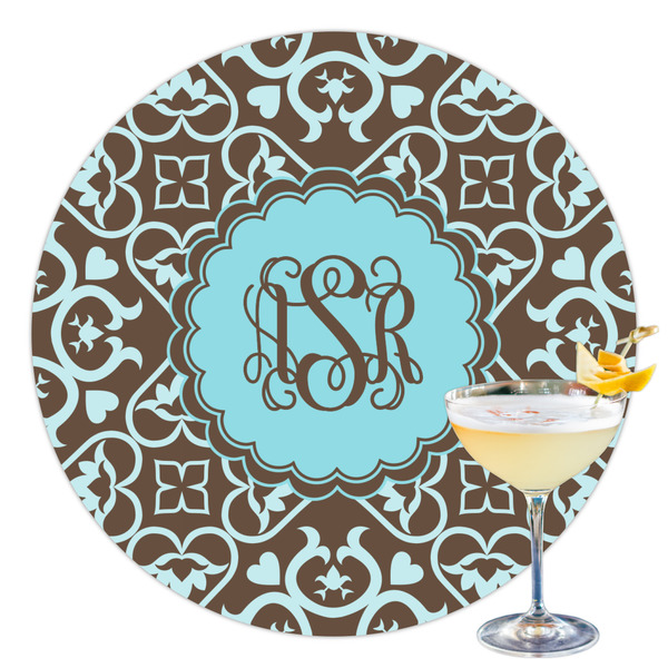 Custom Floral Printed Drink Topper - 3.5" (Personalized)