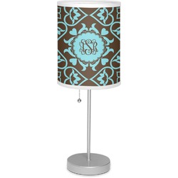 Floral 7" Drum Lamp with Shade Polyester (Personalized)