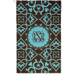 Floral Golf Towel - Poly-Cotton Blend - Small w/ Monograms
