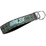 Floral Webbing Keychain Fob - Large (Personalized)