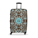 Floral Suitcase - 28" Large - Checked w/ Monogram