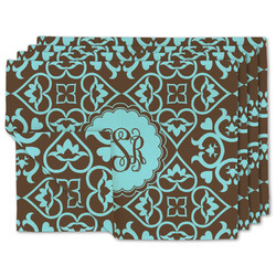 Floral Double-Sided Linen Placemat - Set of 4 w/ Monogram