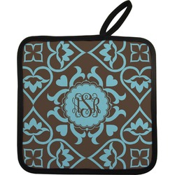 Floral Pot Holder w/ Monogram