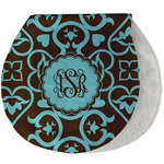 Floral Burp Pad - Velour w/ Monogram