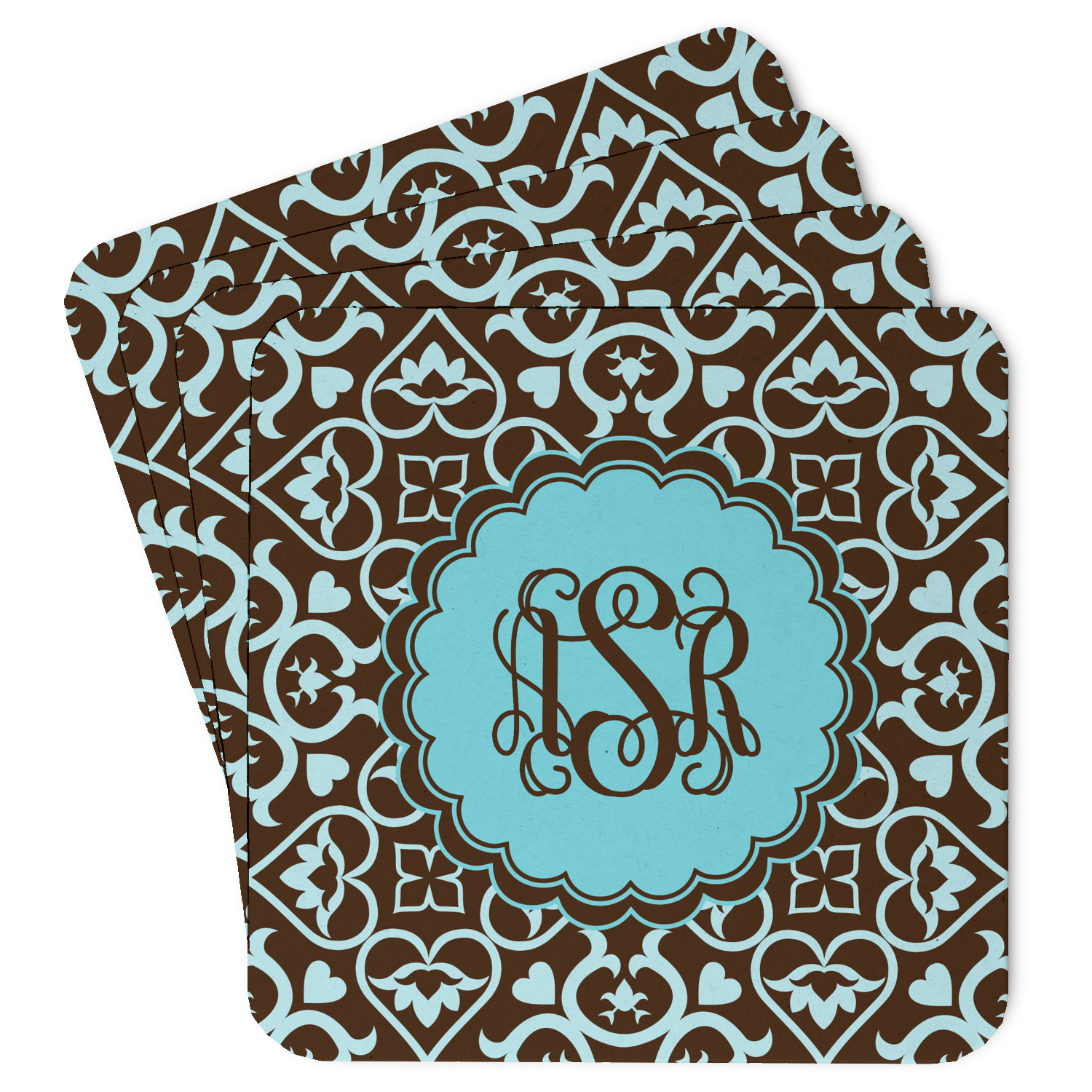 Monogrammed 2024 cardboard coasters