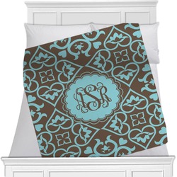 Floral Minky Blanket - Twin / Full - 80"x60" - Single Sided (Personalized)