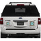 Floral Personalized Square Car Magnets on Ford Explorer