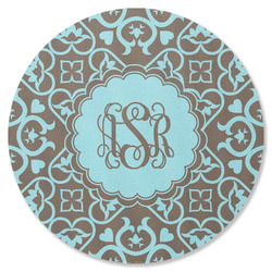Floral Round Rubber Backed Coaster (Personalized)