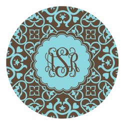 Floral Round Decal - XLarge (Personalized)