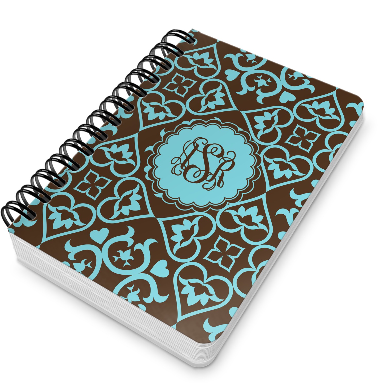 Custom Floral Spiral Notebook - 5x7 w/ Monogram | YouCustomizeIt